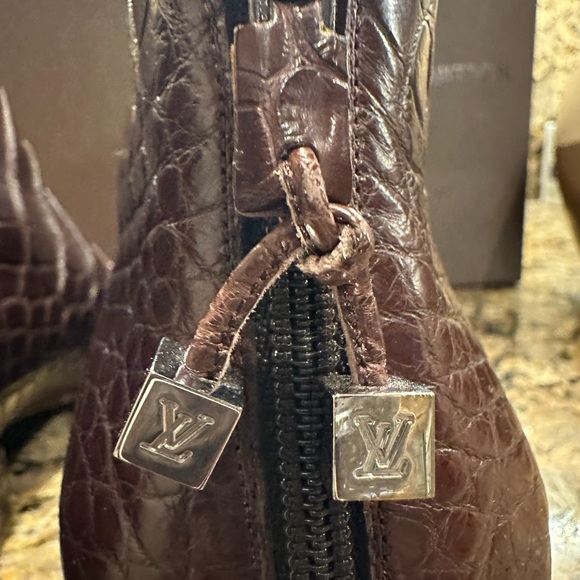Louis Vuitton Alligator skin luxury ankle boots 38,5 NWT - Picture 11 of 12